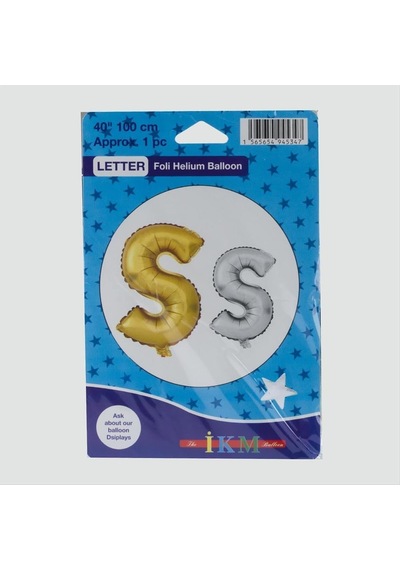 Gümüş - 740 - Renkli 40x100 Harfli - Kmrsfres - Folyo Balon