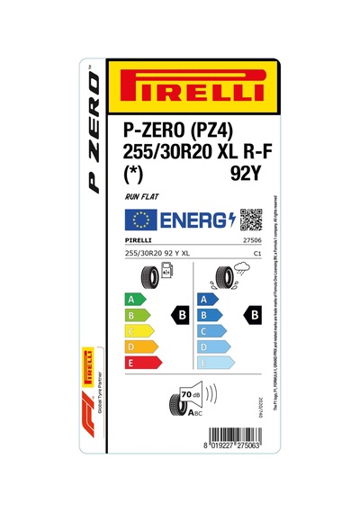 Pirelli P-zero Pz4 2 Rft XL 255/30R20 92y Yaz Lastiği 2024