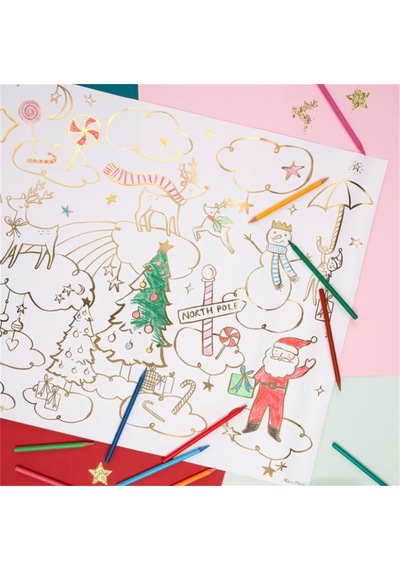 Meri Meri - Christmas Colouring Posters - Yeni Yıl Boyama Posterleri - 2'li 0 - 99