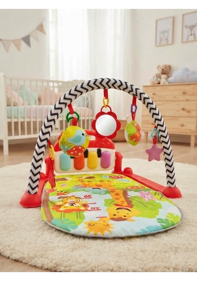 Tıfıl Toys 4'ü 1 Arada Müzikli Bebek Oyun Halısı ve Piyano Seti Eğitici Melodi Çalan Işıklı Oyun Halısı