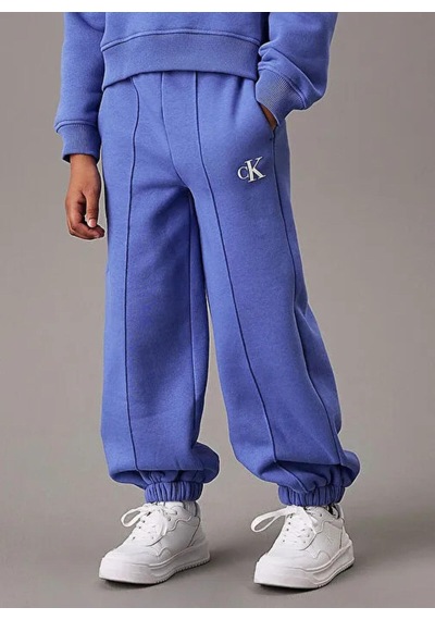 Calvin Klein Ck Logo Fleece Jogge, C6d Mavi Kız Çocuk Eşofman Altı