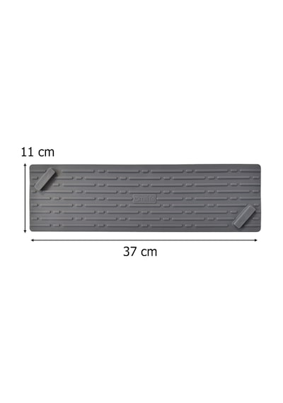Gri Uzun Silikon Kötü Koku Önleyici Mat Gider Kapağı Tıpası Banyo, Mutfak Ve Balkon Lavabo Gider 37x11 Cm