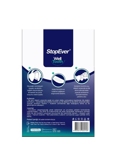 Stopever Well Tooth Kürdanlı Diş İpi & Nane Ferahlığı 6 x 50'li