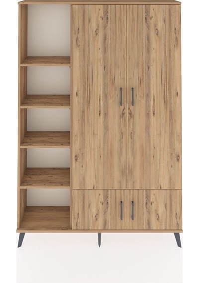 Arges Dolap 6 Raflı 4 Kapaklı Tek Askılı 132x30x195 Çam-çam/çam Atlas Çam/atlas Çam Arges Dolap 6 Raflı 4 Kapaklı Tek Askılı 132x30x195 Çam-çam/çam Atlas Çam/atlas Çam