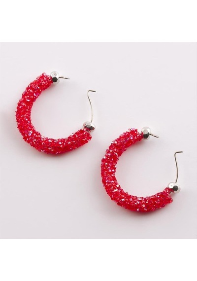 Zenviac456 Swarovski Fitil Küpe Zenviac45678 Kırmızı