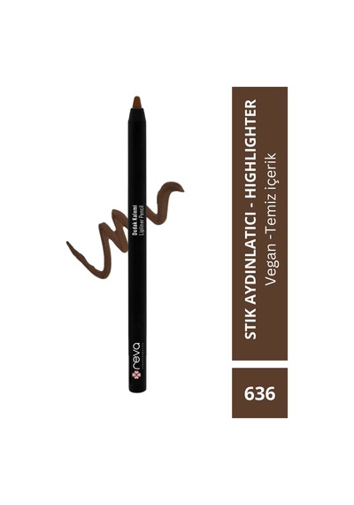 Reva Vegan Clean Lip Liner Kremsi Yapıda Dolgunlaştırıcı Dudak Kalemi 636 Kahverengi