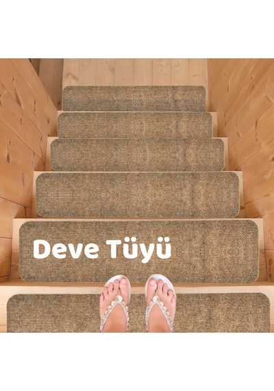 Beylini Kaymaz Merdiven Halısı Kendinden Yapışkanlı 1 Adet 20x75 Devetüyü