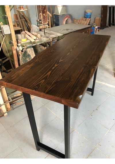 Bintaşmobilya Kütük Ağaç Bar Masa-150X60.Cm