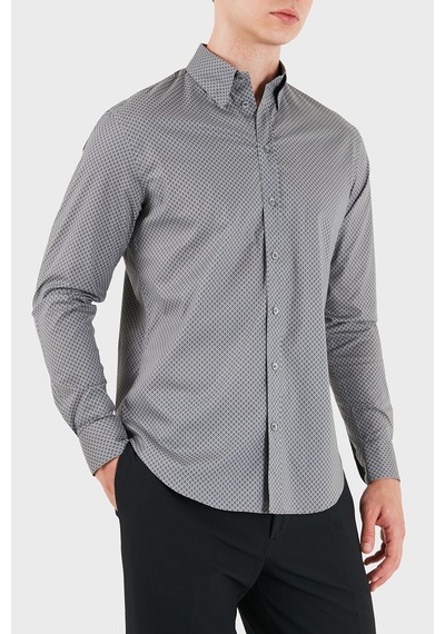 Emporio Armani Pamuklu Regular Fit Uzun Kollu Gömlek Erkek Gömlek Em007200 Te23251 F8034 Koyu Gri Emporio Armani Pamuklu Regular Fit Uzun Kollu Gömlek Erkek Gömlek Em007200 Te23251 F8034 Koyu Gri