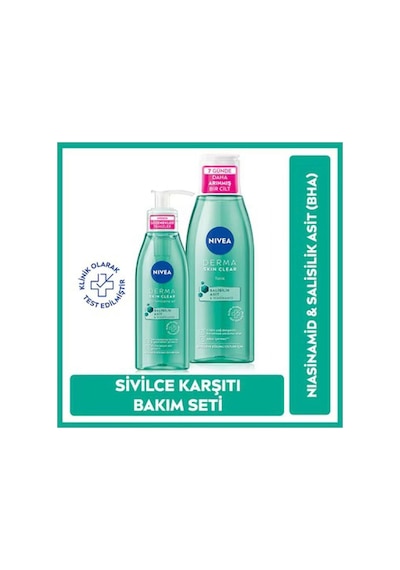 Skin Clear Yüz Temizleme Jeli 150 Ml + Derma Skin Clear Sivilce Karşıtı Tonik 200 Ml