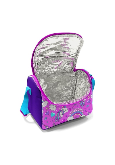 Coral High Kids Mor Açık Pembe Unicorn Desenli 3'lü Okul Çanta Seti Set0123404