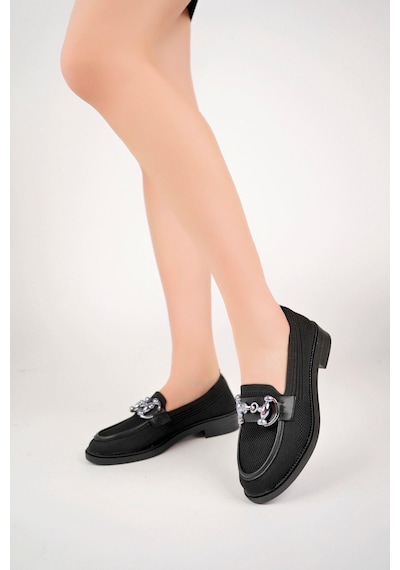 Aymood Kadın Siyah Zincir Tokalı Kalın Taban Pu Deri Günlük Klasik Topuklu Loafer Makosen Ayakkabı Krem Aymood Kadın Siyah Zincir Tokalı Kalın Taban Pu Deri Günlük Klasik Topuklu Loafer Makosen Ayakkabı Krem