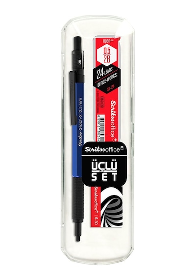 Scrikss Graph-X Metal Versatil Kalem Seti 0.5 Mm Mavi