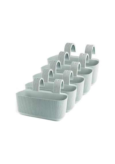 Omnipazar Krs-249 Plastik Pera Askılı Balkon Saksı 3.2 Lt Yeşil 5 Adet