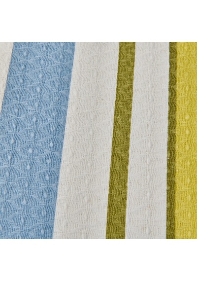 Soft Verano Çift Kişilik Pike Takımı - Bej / Yeşil Renkli