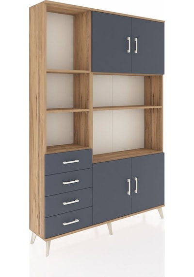 Arges Dolap 8 Raflı 4 Çekmeceli 4 Kapaklı 132x30x195 Çam-antrasit/antrasit Antrasıt/antrasıt Arges Dolap 8 Raflı 4 Çekmeceli 4 Kapaklı 132x30x195 Çam-antrasit/antrasit Antrasıt/antrasıt