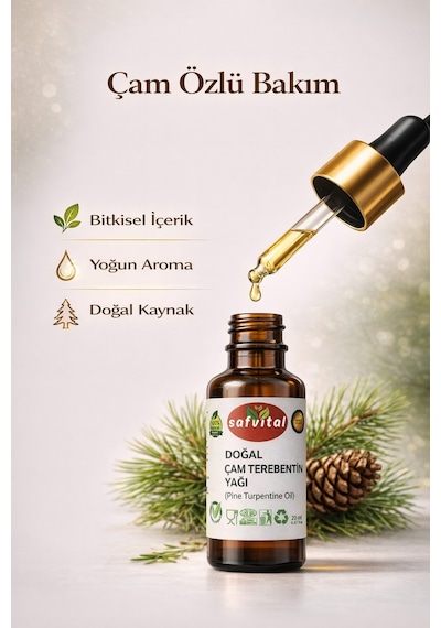 Safvital Çam Terebentin Yağı 20 Ml Saç Bakımına Uygun Bitkisel Yağ Yoğun Etkili Aromatik Bakım