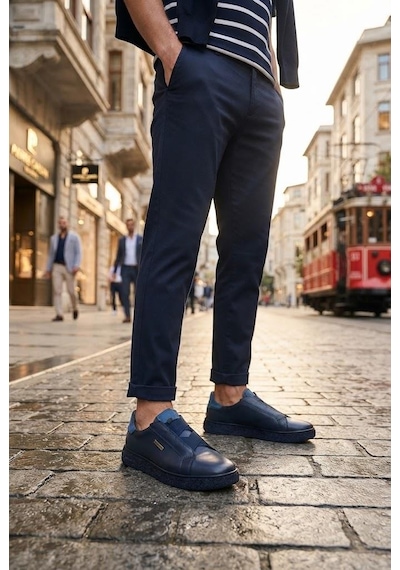 Pierre Cardin Anatomik Orijinal Ürün Hakiki Deri Lastikli Sneaker Erkek Ayakkabı 169-586 Lacivert Pierre Cardin Anatomik Orijinal Ürün Hakiki Deri Lastikli Sneaker Erkek Ayakkabı 169-586 Lacivert