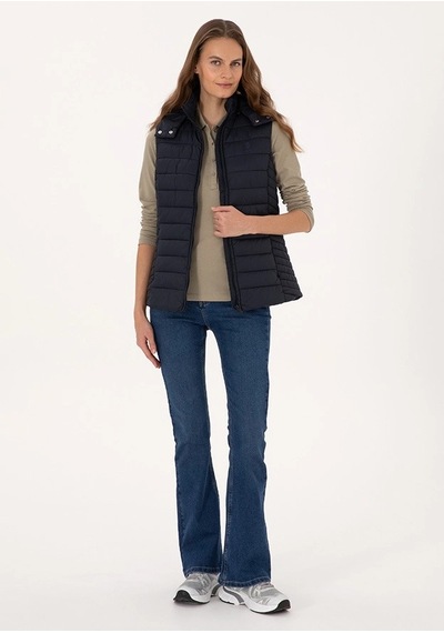 Us Polo Assn Kadın Lacivert Basic Yelek Vr033lacivert