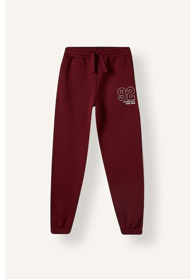 Defacto Jogger Fit Baskılı Beli Bağcıklı Kalın Eşofman Altı Erkek Çocuk I6086a826wnbr248 Bordo-br248