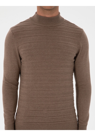 Pierre Cardin Erkek Vizon Kazak /triko 50315751-vr174 Vizon