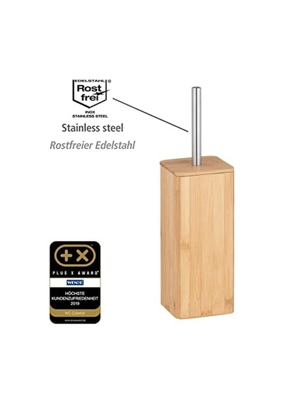 Bambu Tuvalet Fırçası Tutucu, Metal, Ahşap, 37,5 X 11 X 11 508 Yeşil