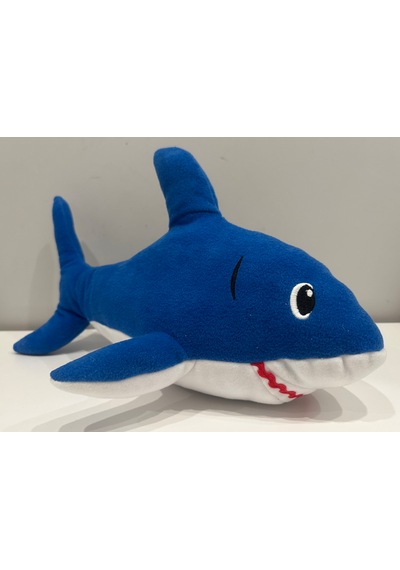 Mellito Toyzz 40 Cm Peluş Oyuncak Köpek Balığı Uyku Arkadaşı Yastık Sevimli Yumuşak Oyuncak Oyun Arkadaşı Beyaz - Mavi