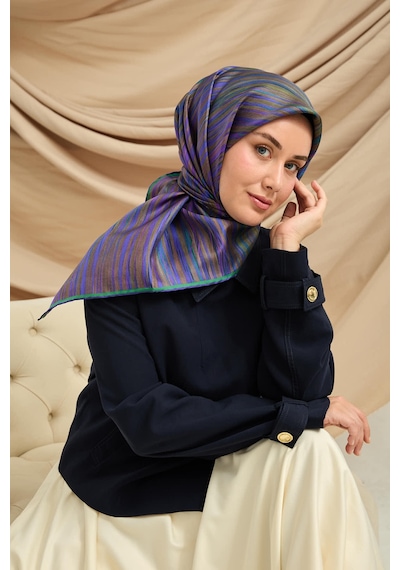 Silk Home Twill İpek Eşarp 11484-47 Yeşil, Mor, Haki, Lacivert, Leylak