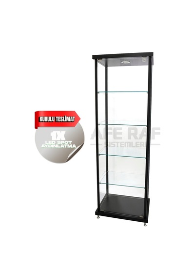 Kurulu Teslimat, 40x60x175,camlı Dolap, Camlı Vitrin