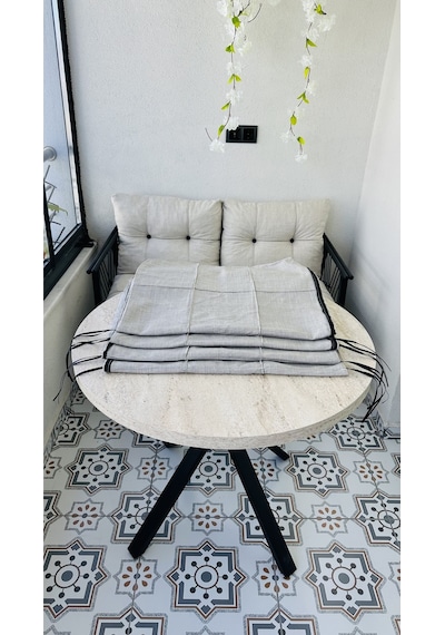 Bahçe Balkon Takımı Minder Kılıfı 1 Adet Açık Gri