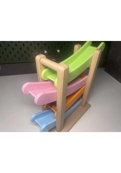 3d Baskı Kaydıraklı Araba Pisti - 4 Katlı Mini Araba Yarış Rampası, Bebek Ve Çocuk Oyuncağı Seti 4 Araba Dahil