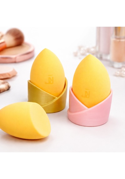 Makyaj Süngeri Standı İkili Set Kozmetik Standı Beauty Blender Tutucu Makyaj Organizeri Çok Renkli