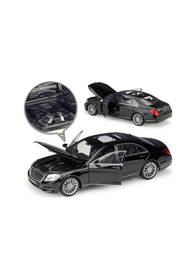 Welly Mercedes S-class 1 24 Siyah Model Araba