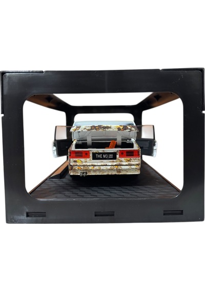 1:24 Metal Model Koleksiyon Araba Bmw M3 Paslı Görünümlü 19 Cm Döner Ön Tekerler