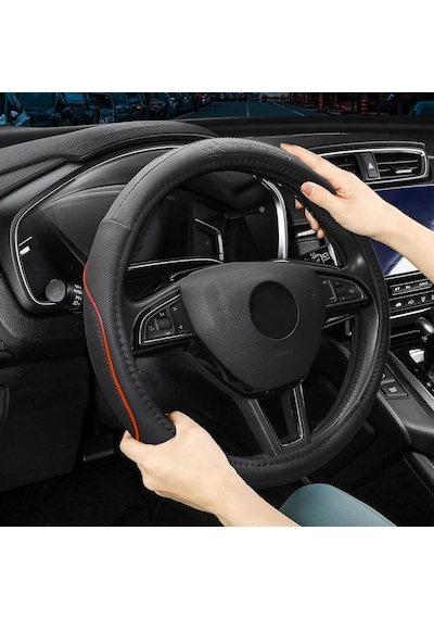 Michelin Mc1003nr Premium Suni Deri Direksiyon Kılıfı Kırmızı