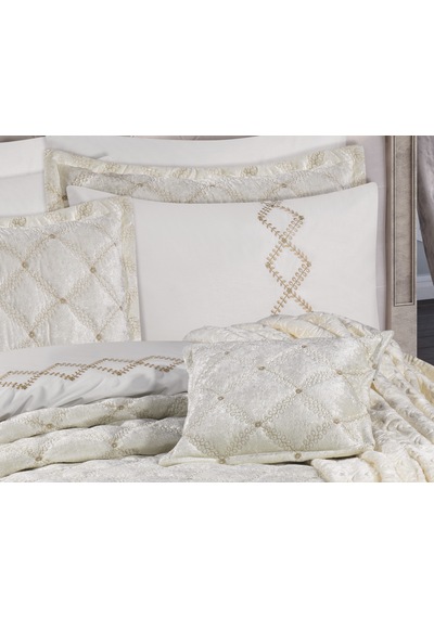 Goldroom Asalet 12 Parça Secaddeli Çeyiz Seti. Krem