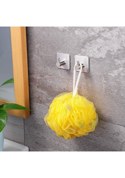 Zift Unique 2 Adet Paslanmaz Çelik Krom Banyo/Bornoz/Havlu Askısı Krom