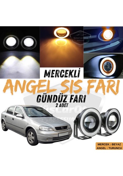 Opel Astra G 1998-2004 Uyumlu Üniversal Mercekli Angel Sis Farı Metal Su Geçirmez 76 Mm Turu Halkalı Gündüz Farı Sis Farı 58245790