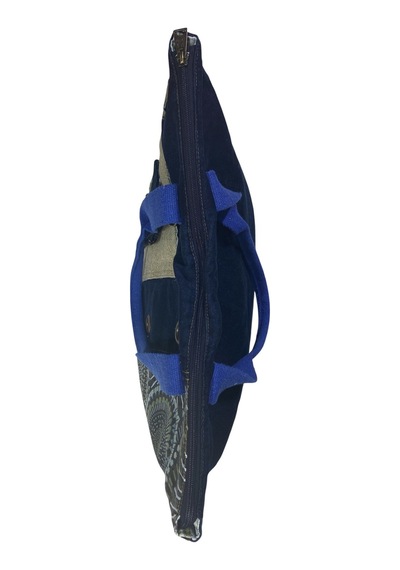 Vintage Salaş Çok Renkli Orta Boy Günlük Seyahat Gezi Omuz Çantası 36cmx34cm Bej