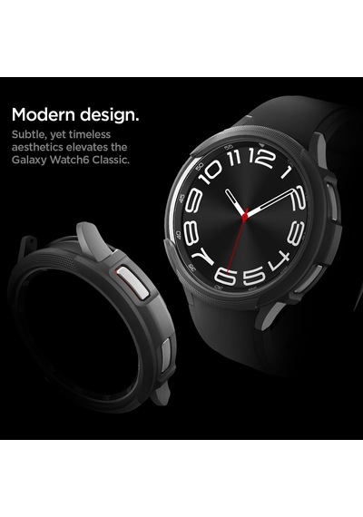 Galaxy Watch 6 Classic 43mm İle Uyumlu Kılıf Liquid Air Matte Black - Acs06395 Çok Renkli