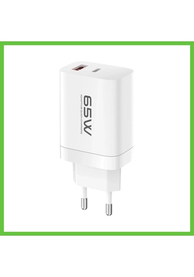Bezos Konfulon C99q 65w Pd Destekli Type-c Ve Usb Çift Çıkışlı Hızlı Şarj Adaptörü - Beyaz Dmc