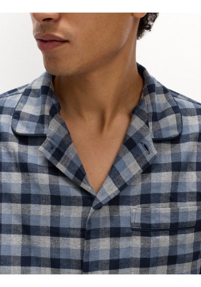 Marks & Spencer Ekose Pijama Takımı T07007631 Mavi Mix