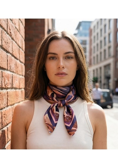 Renk Ritmi Desen Bandana/fular Çok Renkli