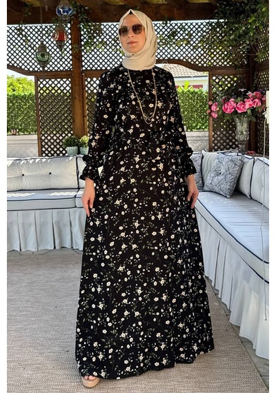 Rabia Şamlı Bihter Siyah Elbise Normal
