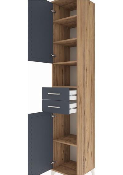 Hyperion Dolap 5 Raflı 2 Çekmeceli 2 Kapaklı 44x44x243 Çam-an... Çam Hyperion Dolap 5 Raflı 2 Çekmeceli 2 Kapaklı 44x44x243 Çam-an... Çam
