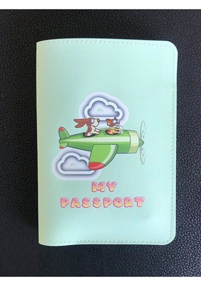 Vip Gift Pet Pasaport Kılıfı Ev Hayvanı Kedi Köpek Nil Yeşili Vegan Deri P