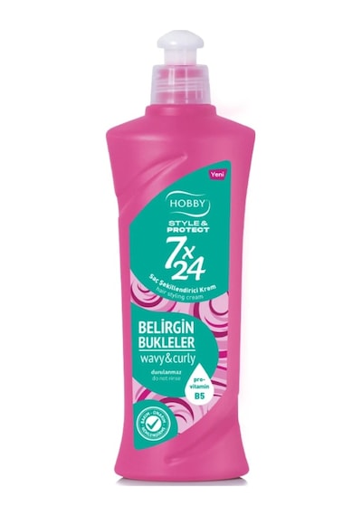 Hobby 7*24 saç şekillendirici krem belirgin bukleler dalgalı ve kuru saçlar için