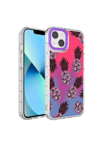 Apple Uyumlu  iPhone 13 Kılıf Renkli Desenli Sert Silikon Zore Korn Kılıf