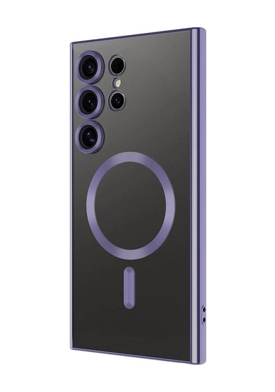 Galaxy Uyumlu S24 Ultra Kılıf Kamera Korumalı M-safe Wireless Şarj Özellikli Zore Demre Kapak
