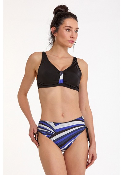 Argento Kadın Siyah Desenli Sabit Kaplı Ayarlanabilir Askılı Yüksek Bel Yanı Ayarlanabilir Bikini Takımı Siyah Desenli Argento Kadın Siyah Desenli Sabit Kaplı Ayarlanabilir Askılı Yüksek Bel Yanı Ayarlanabilir Bikini Takımı Siyah Desenli